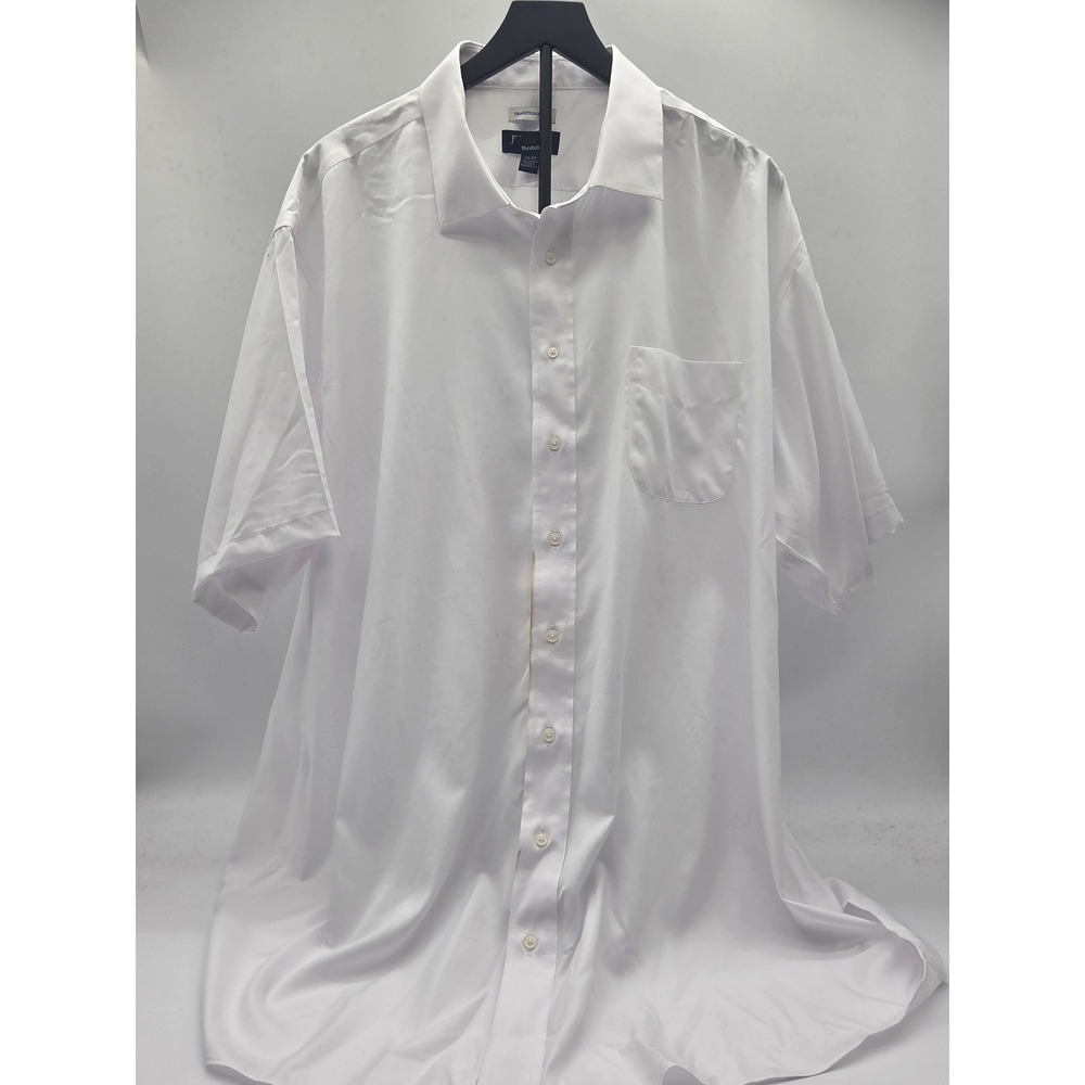 Jos. A. Bank Traveler Men's 19-35 White Traditional Fit Shirt 101-763 [FLAWED]